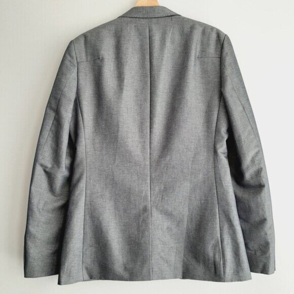 GSUS INDUSTRIES Linen Cotton Blend Blazer Jacket Grey Men's Sz M - Picture 7 of 16